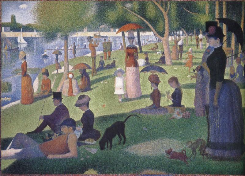 Georges Seurat A Sunday afternoon on the is land of la grande jatte Norge oil painting art